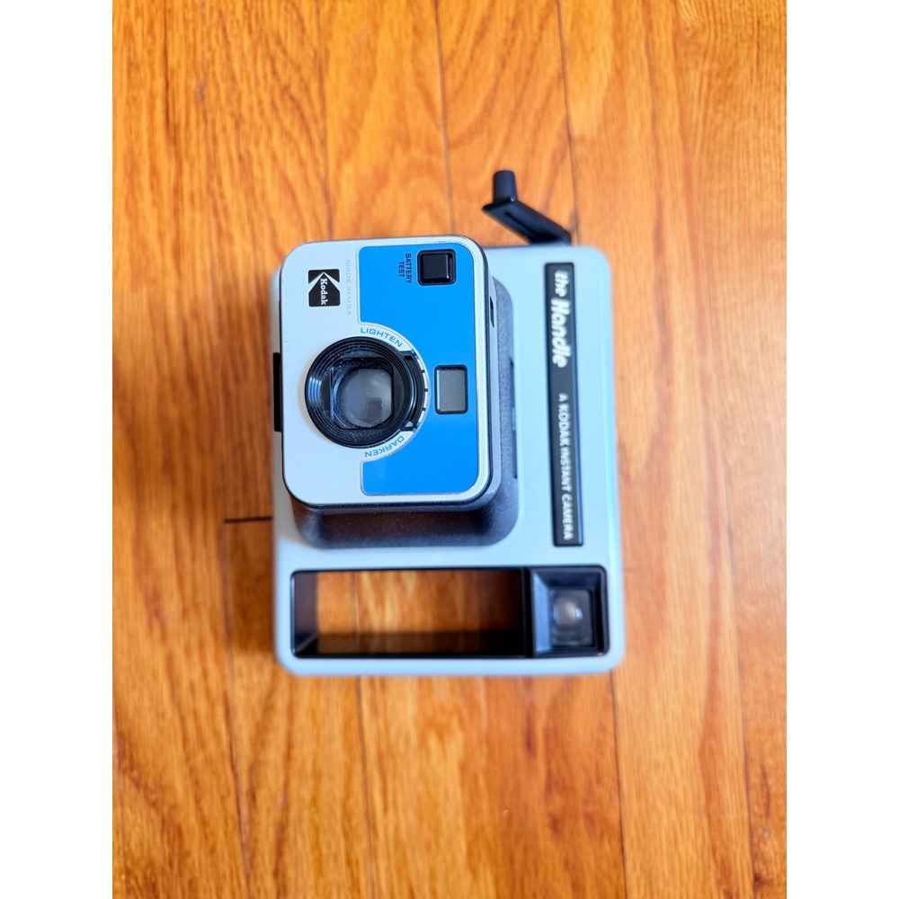 Vintage Kodak The Handle Instant Camera Blue Grey 1970s Retro Display Prop